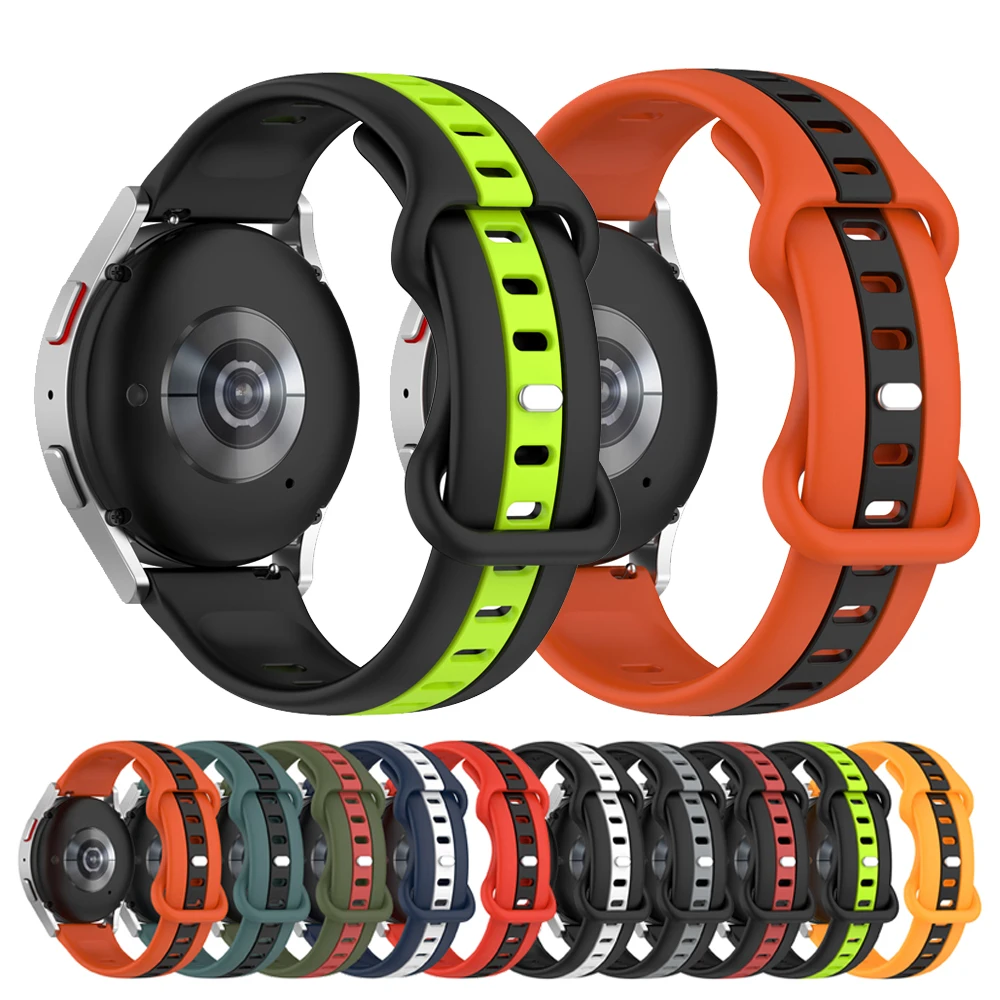 

22MM 20MM Strap For Samsung Galaxy watch 3 45MM Active 2 Sport S2 S3 Silicone Band Amazfit gtr Rubber Straps huawei GT Watchband
