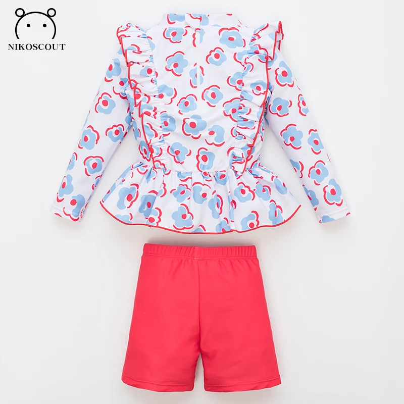 Swimsuit for Kidsren and Girls, Long-Sleeved, Quick-Drying, Sunscreen Split, , Warm, Medium and Large Kidsren's Style Swimsuit