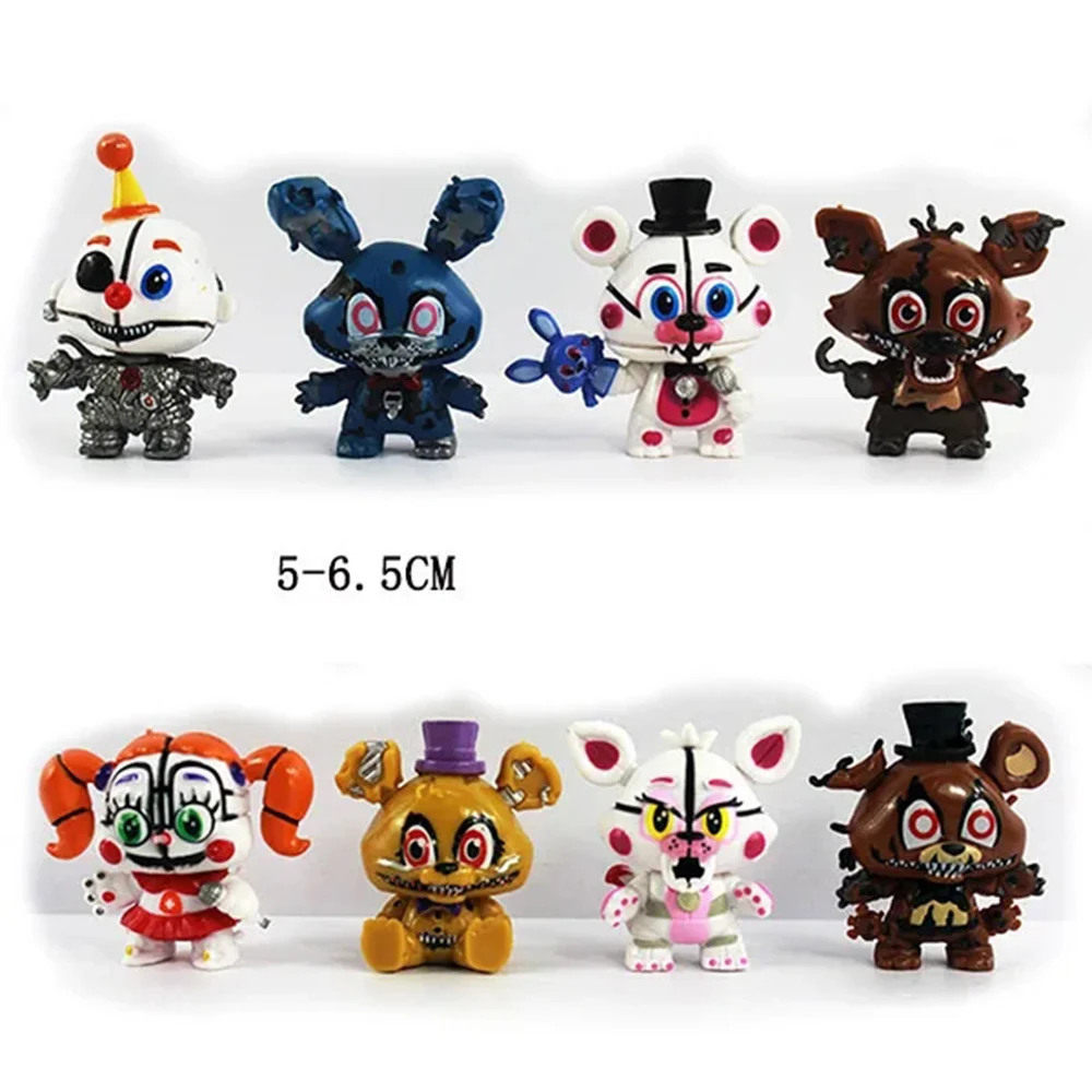 Deluxe 8-Piece FNAF Collectible Figures Set ✨ Exclusive Game Character Dolls Gift Set