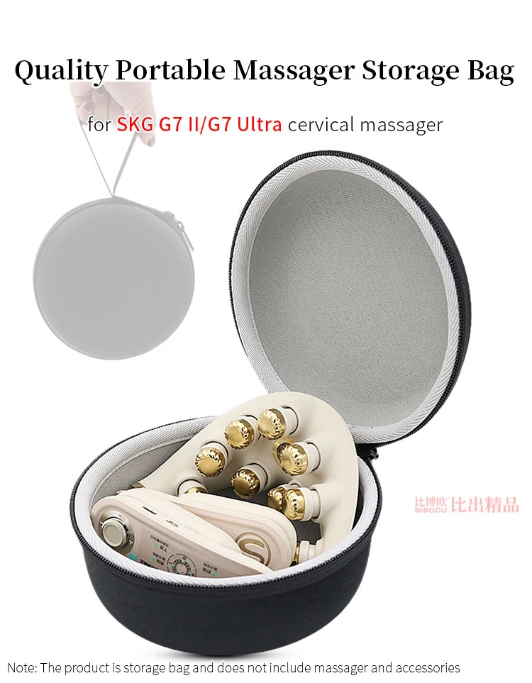 Hard EVA Storage Bag for SKG G7 2nd Gen2 Neck Massager Protect Box Portable G7 Ultra Cervical Massager Travel Carrying Case