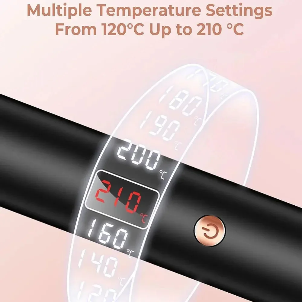 3 In 1 Ionic Hair Curler Straightener Professional Curling Iron Heated Hair Styling Brush Anti-Scald Thermal Brush Curl Wand 3