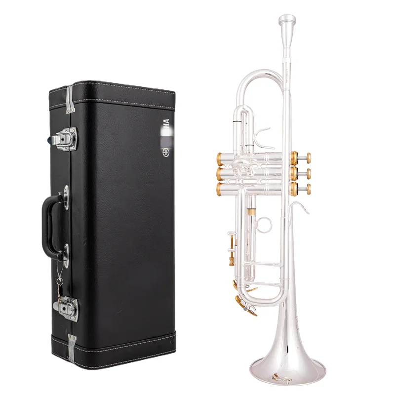 Made in Japan quality 8335 Bb Trumpet B Flat Brass Silver Plated Professional Trumpet Musical Instruments with Leather Case