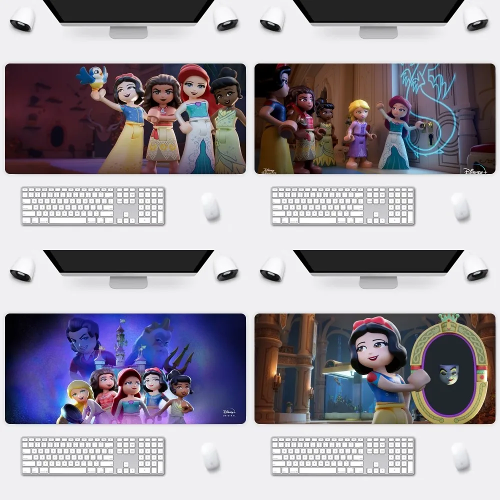 Disney L-Lego Princess Castle Quest Mousepad Office Large Small Mouse Pc Tastiera Da Gioco Per Computer Tappetino Antiscivolo In Gomma Grande