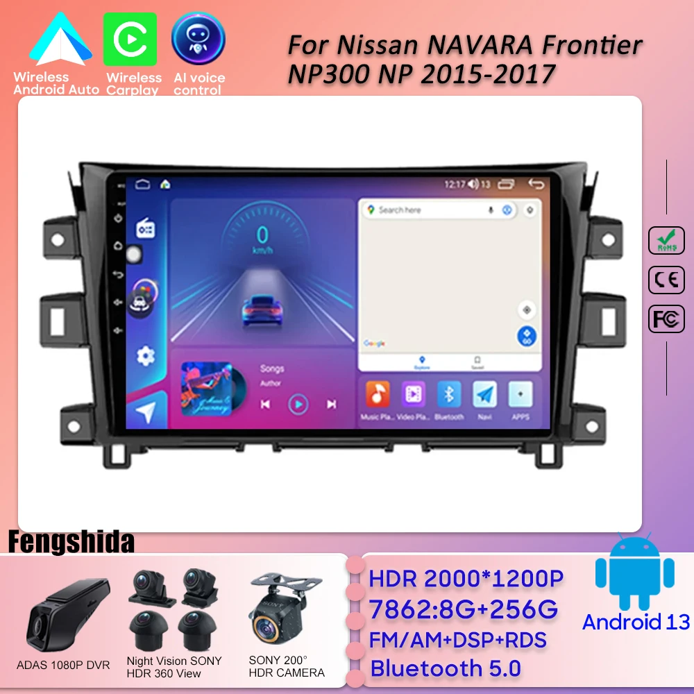 

Android Radio For Nissan NAVARA Frontier NP300 NP 2015-2017 Car Radio Player Stereo Head Unit Touch Screen No 2din DVD Bluetooth
