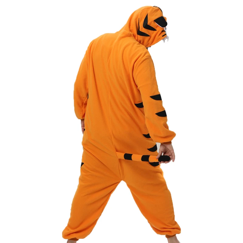Bengal tiger animal costume cosplay costume kigurumi men one piece pajamas halloween christmas party hooded cartoon pajamas