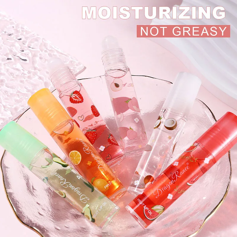 36Pcs Fruit Flavor Shiny Rollerball Lip Oil Set Vitamin E Transparent Moisturizing Plumping Lip Gloss Lip Jelly Wholesale 6