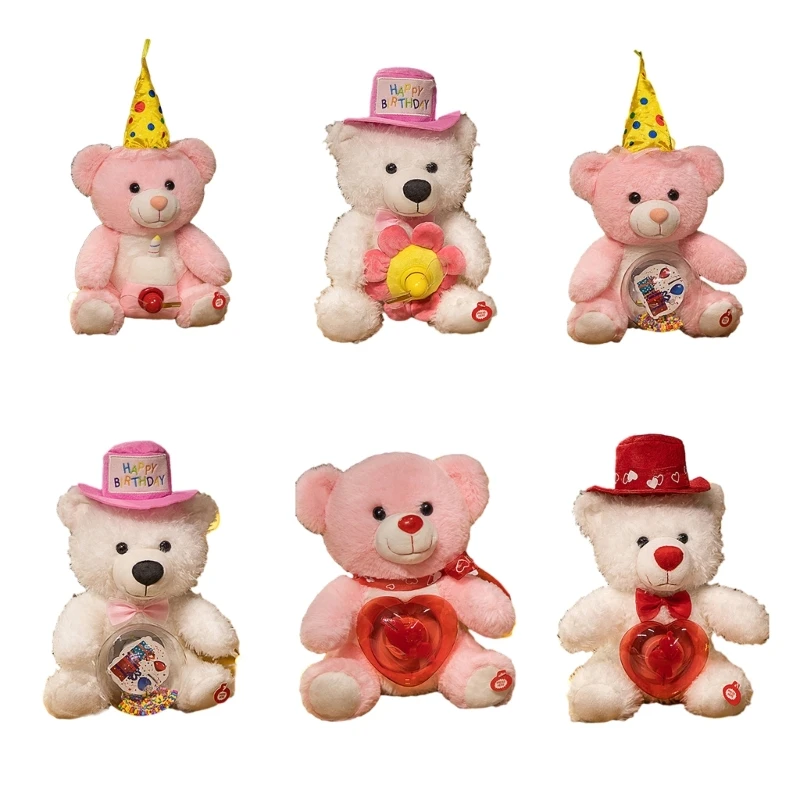 

Interactive Singing LED Bear Plush Toy Kids Birthday Adult Valentines Day Gift