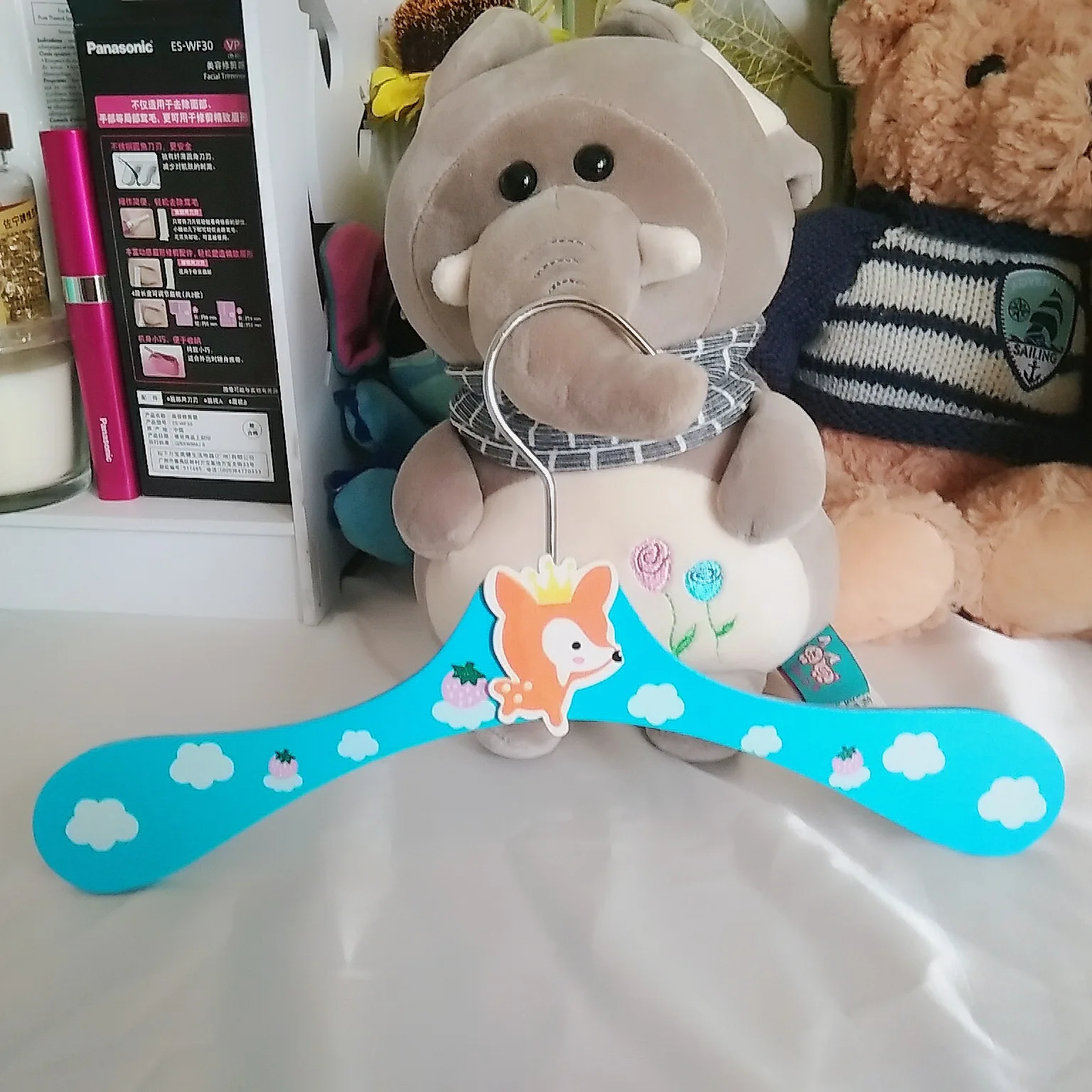 Cartoon Wooden Baby Clothes Hangers Mini Closet Organizer Room Durable Hangers For Family Bedroom Balcony Bathroom 6pcs/Se