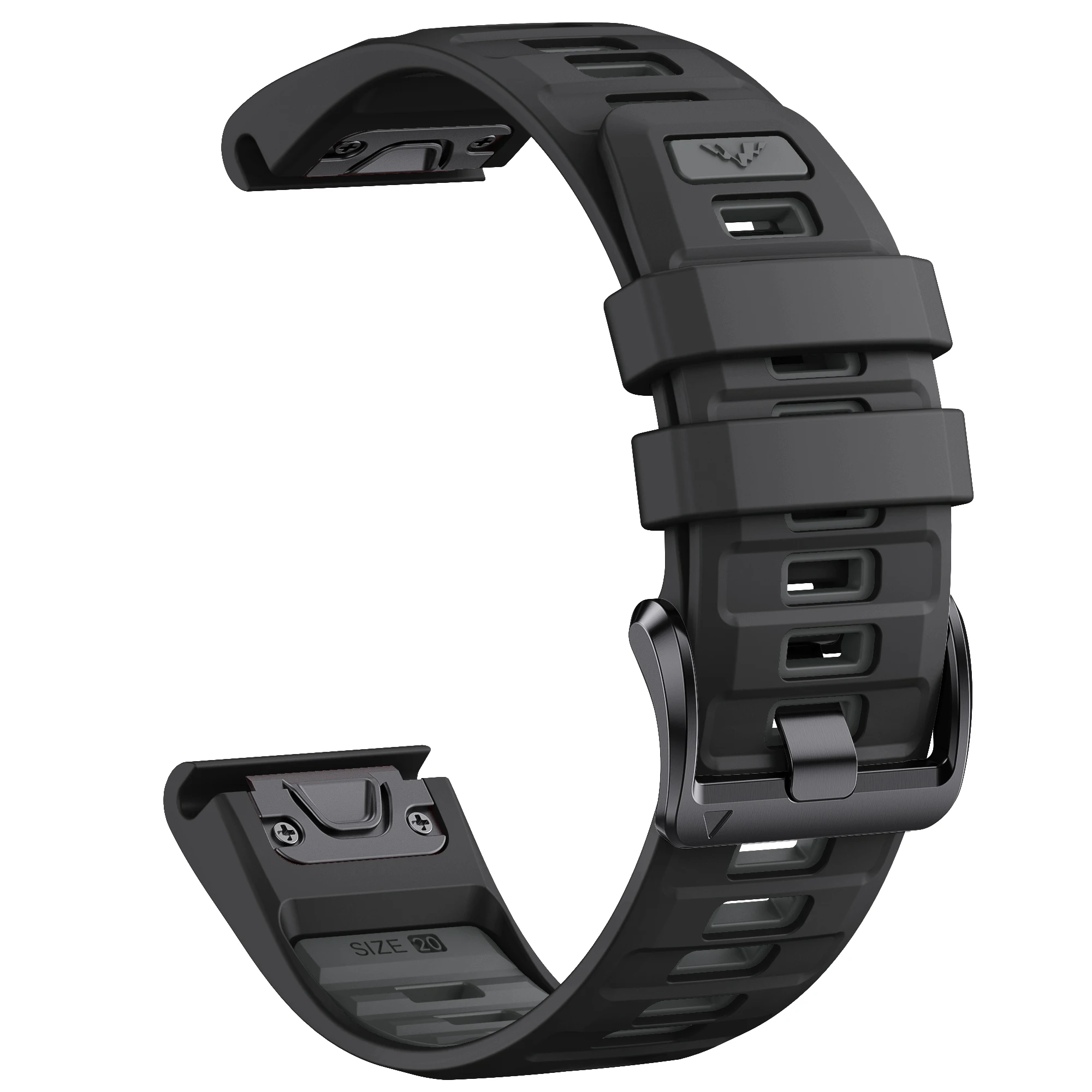 Silicone Loop Easy Fit Wristband, 20mm Strap Belt