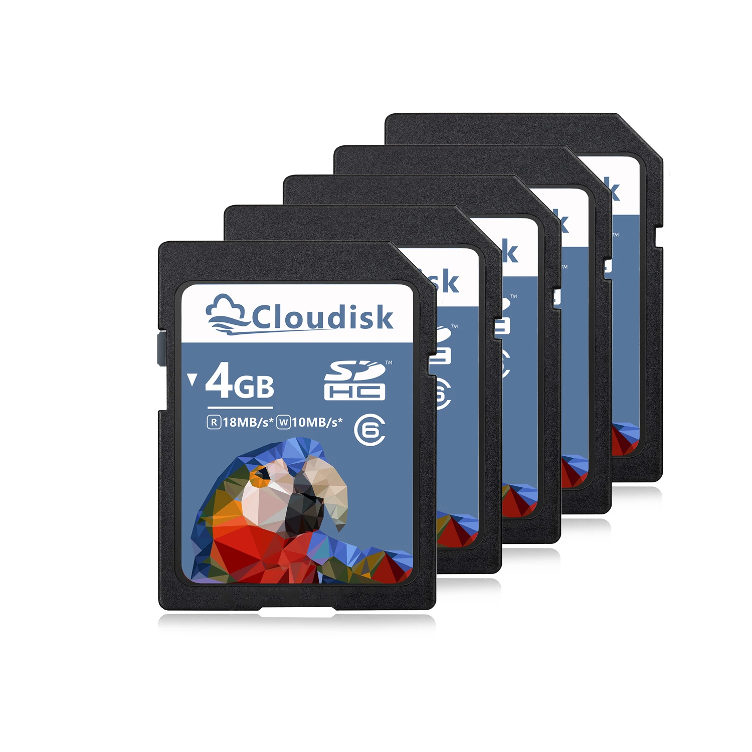 Cloudisk 5pcs SD 카드 128GB 64GB SDXC U3 V30 플래시 메모리 카드 32GB 16GB 8GB 4GB SDHC Class10 카메라 DV SLR 용