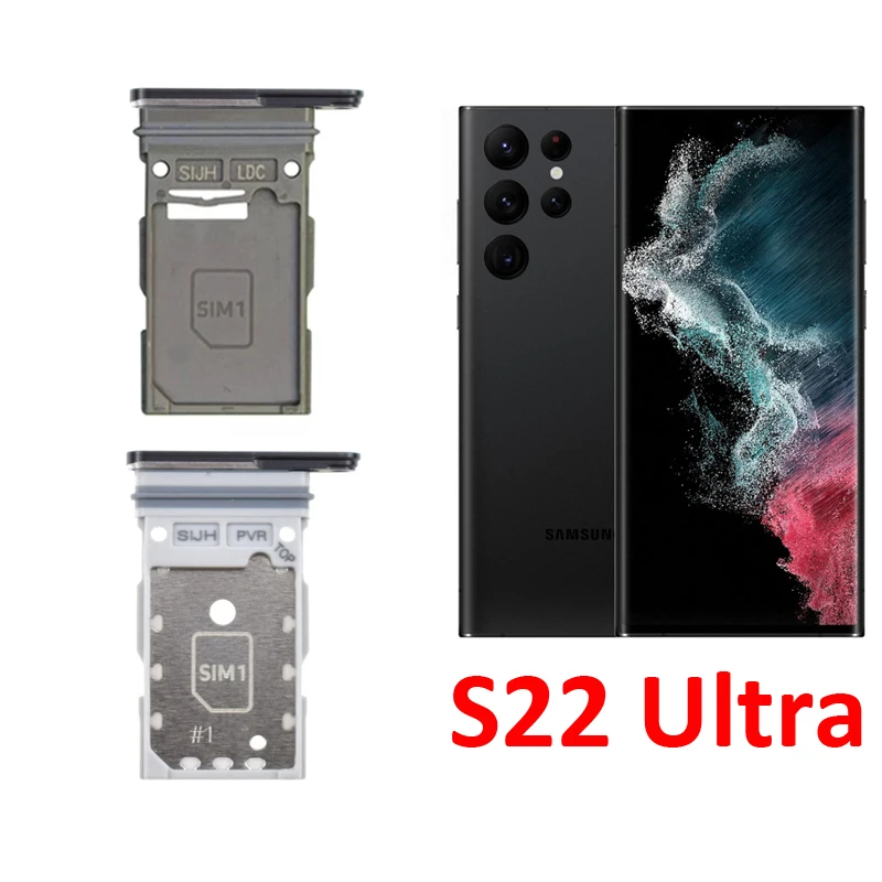 For Samsung Galaxy S22 Ultra S908 S908B Phone New SIM Chip Tray
