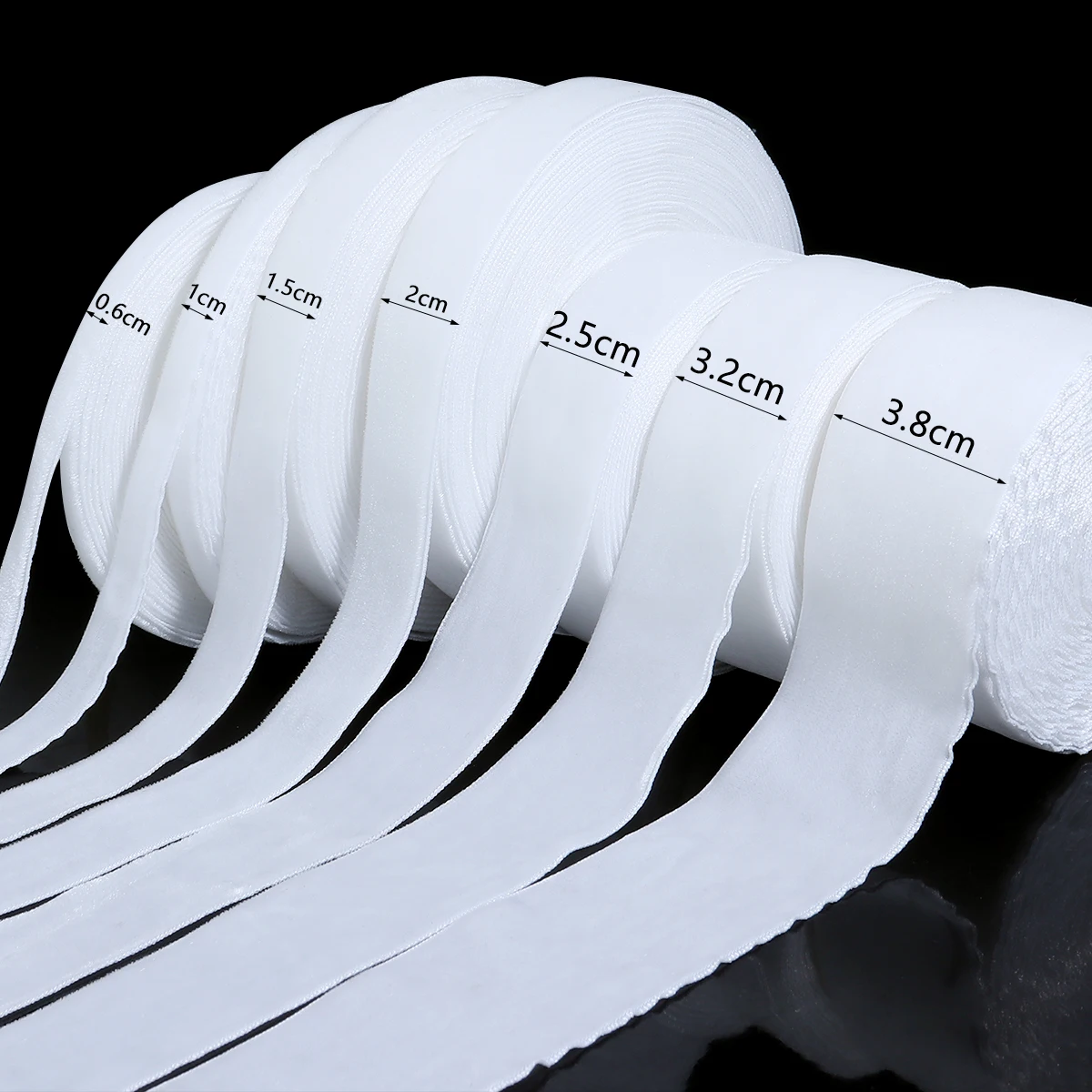 6-38mm Single Face Line Velvet Ribbon For Gift Packaging Bowknot Holiday Christmas Ribbon Party Decorations
