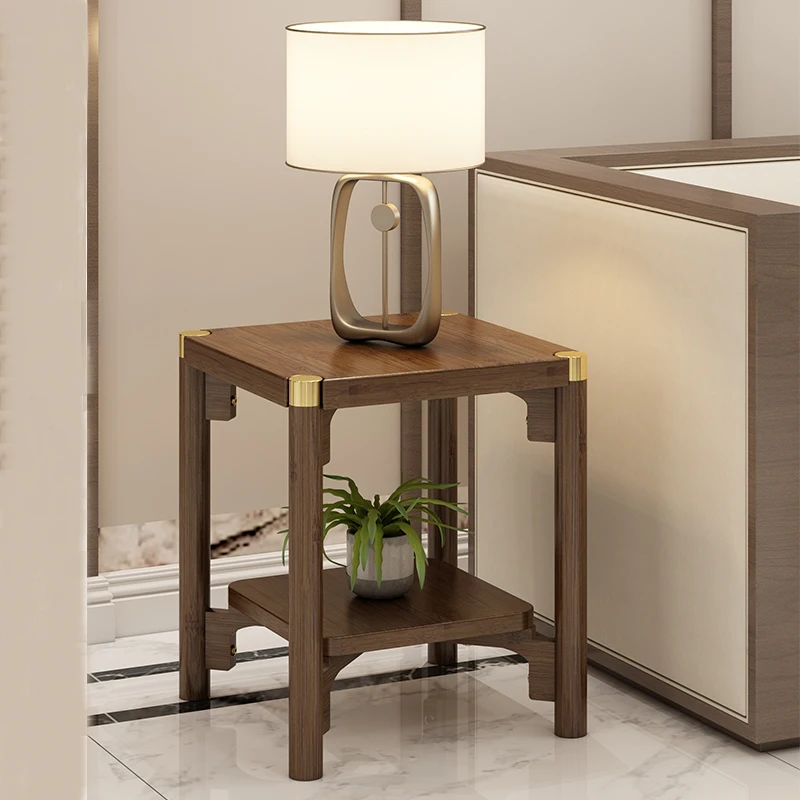 

Light Luxury Corner Small Tea Table Simplicity Home Furniture Living Room Children's Little Square Desk Two Storable Layers