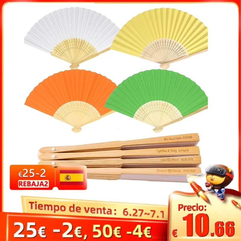 

50 шт. персонализированный складной бумажный Ручной Веер, винтажные бумажные веера, Свадебные вечеринки, сувениры, подарок для будущей мамы, свадебный веер для украшения