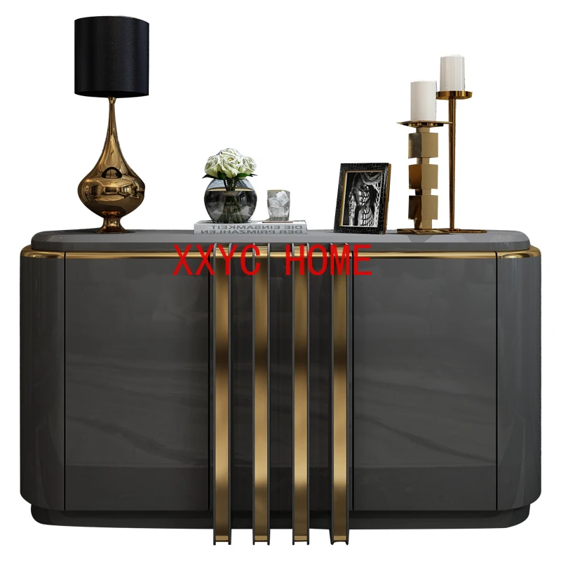 

Роскошный декоративный шкафчик в американском стиле, серая краска из массива дерева, постмодерн