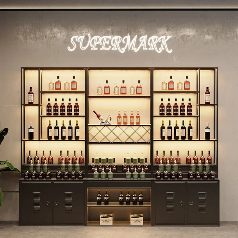 Wine Bar Cabinet Counter Whiskey Liquor Display Drinks Wine Cabinets Portable Refrigerated Cellar Living Room Cabinets