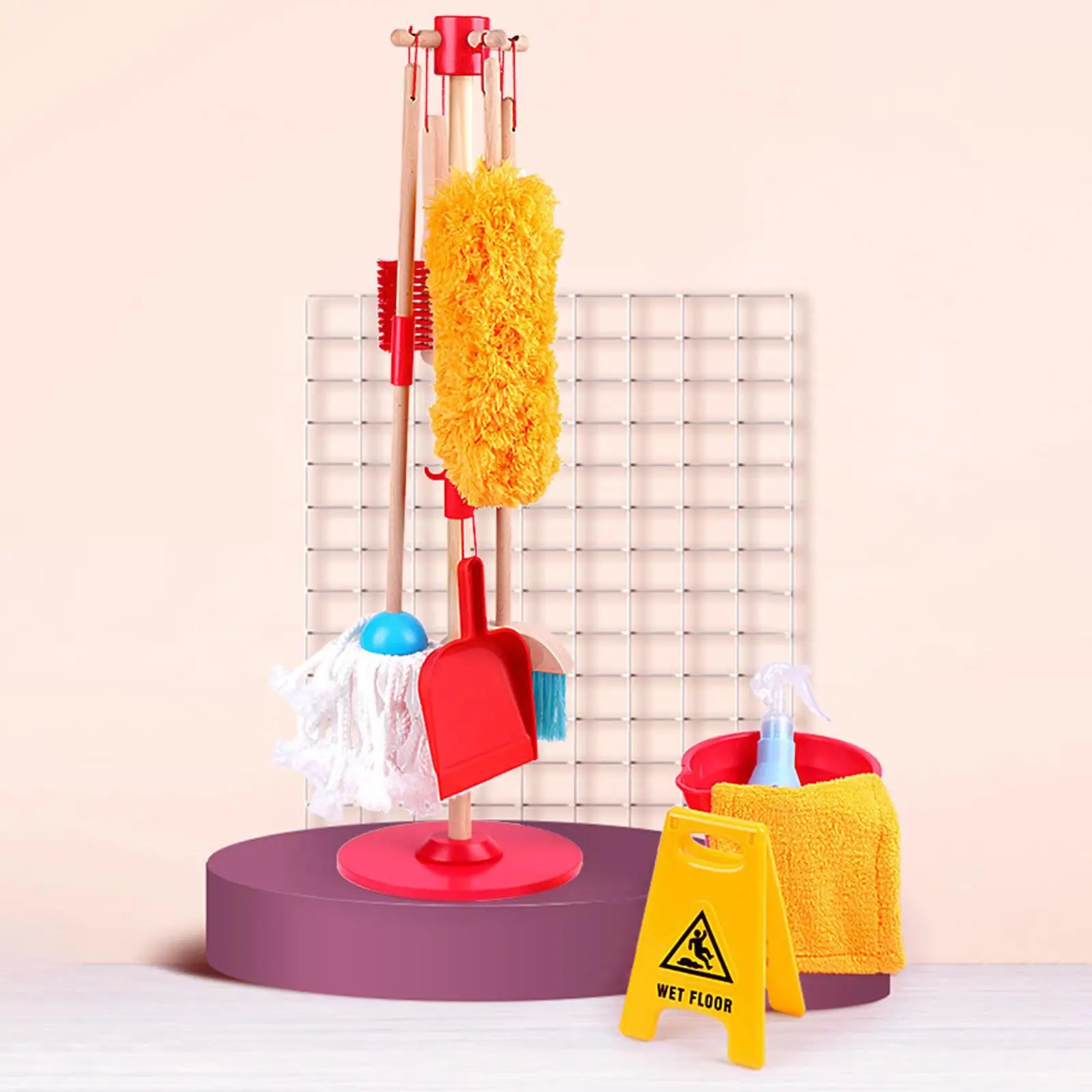 Kids Household Cleaning Tool Hands on Ability Pretend Play Housekeeping for Ages 3+ Years Old Boys Girls Children Birthday Gift