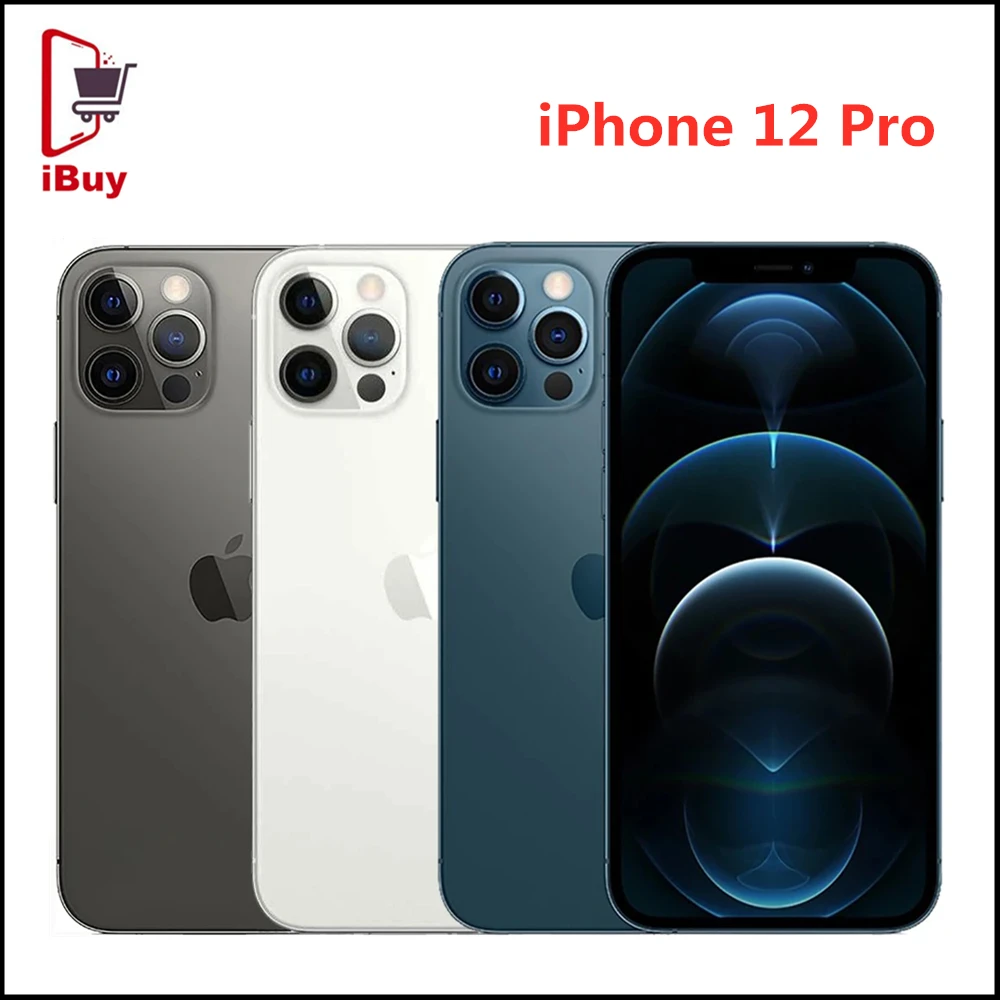 

Unlocked Apple iPhone 12 Pro 6.1" RAM 6GB ROM 128/256GB OLED A14 Bionic Original IOS 12MP Face ID NFC 5G Mobile Phone