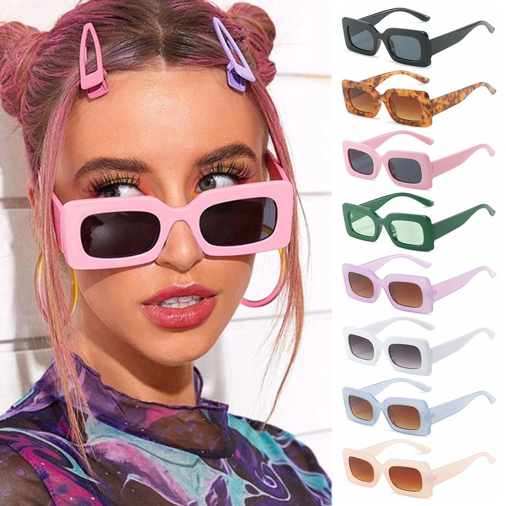 de sol rectangulares para mujer y niña, lentes de sol Vintage de tendencia, con montura para conducción al libre y ciclismo, gran oferta, 2022| | AliExpress