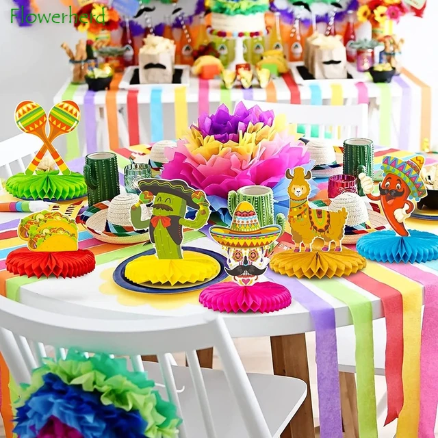 Mexican Themed Fiesta Party Supplies Mexican Party Paper Tableware Set  Includes Mexican Fiesta Plates Cups Napkins Tablecloth - AliExpress