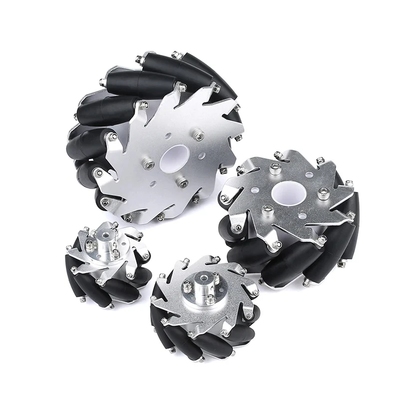 

4Pcs High quality Mecanum wheel diameter 60/75/100/127mm Aperture Hub 4/5/6/8mm omnidirectional wheel ROS mobile platform