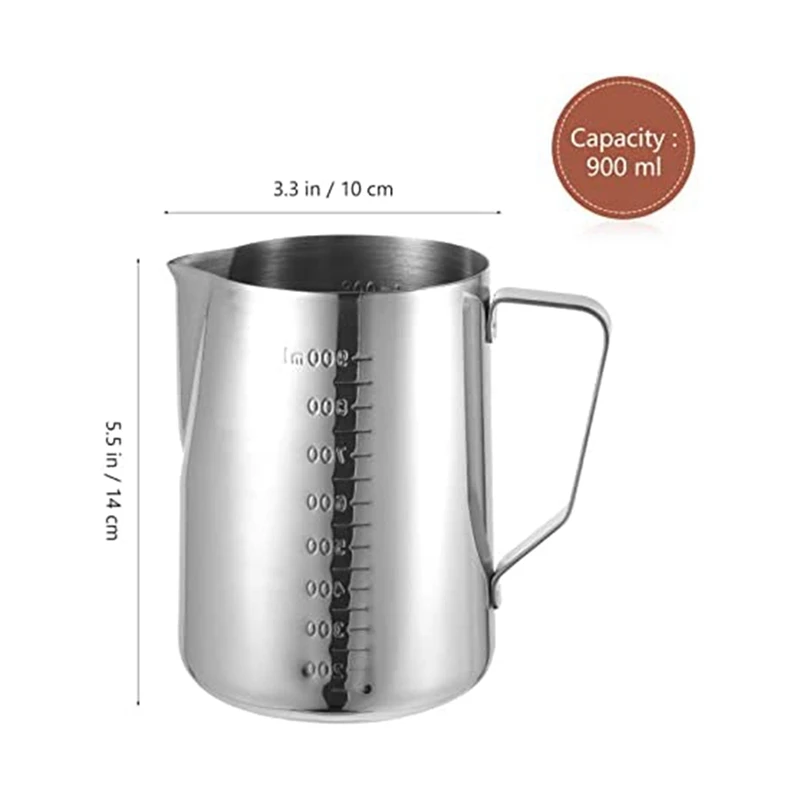 1 PCS Candle Making Pouring Pot Wax Melting Measuring Cup Stainless Steel For Diywax Lipstick 900Ml