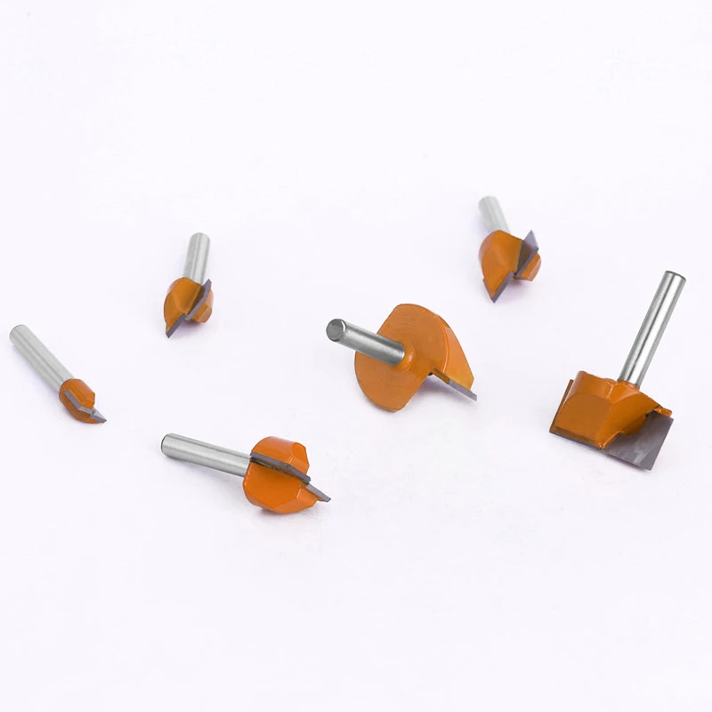 Wood Router Bits 6mm Shank Router Bit Set for CNC Cleaning Bottom Bit Milling Cutter 8mm for Woodworking