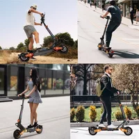 Trottinette Électrique Double Moteur 2400W, Batterie 52V 20.8Ah, 65km Autonomie, Frein à Disque, Pneus 10", Pliable, Charge 200kg 2