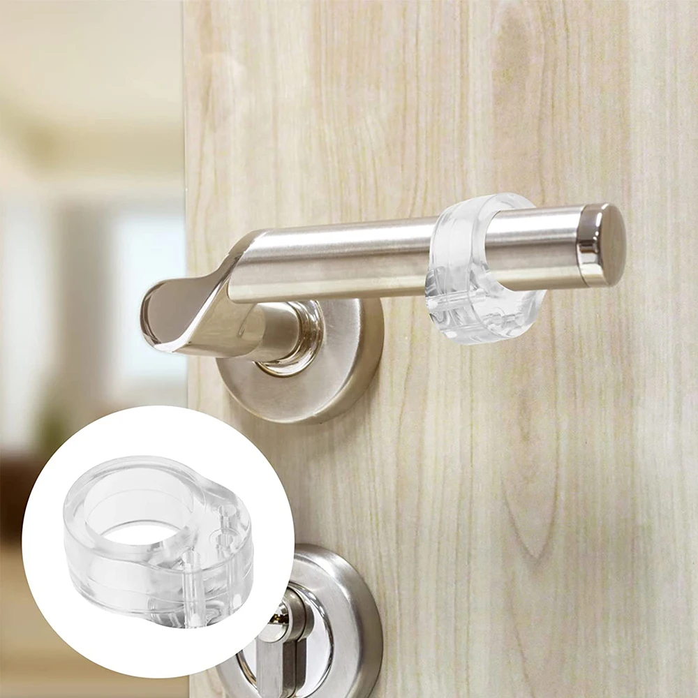 Door Handle Stopper 1-20pcs Transparent PVC Easy Install Door Handle Nozzle Silencer Crash Absorber For Office Home Bedroom silicone door stopper door stopper bumpers door stopper