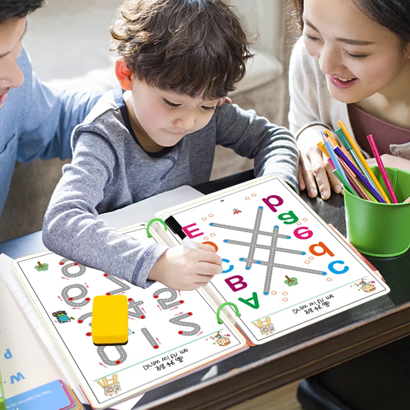 Children Montessori Drawing Toy Pen Control Training Color Shape Math Match Game Set Toddler Learning Activities Educational Toy 6