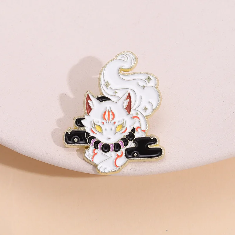 

cute fox Enamel Pin Funny Brooch Cartoons Badge for Bags Jeans Hoodies Denim Lapel Pin Jewelry Kids Best Gift
