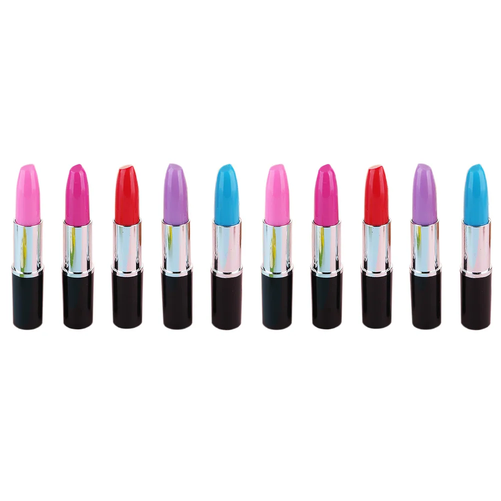 15 Pcs Ballpoint Pen Students Ball-Point Sign Lipstick Make up Fountain Beautiful Creative Shape Plastic