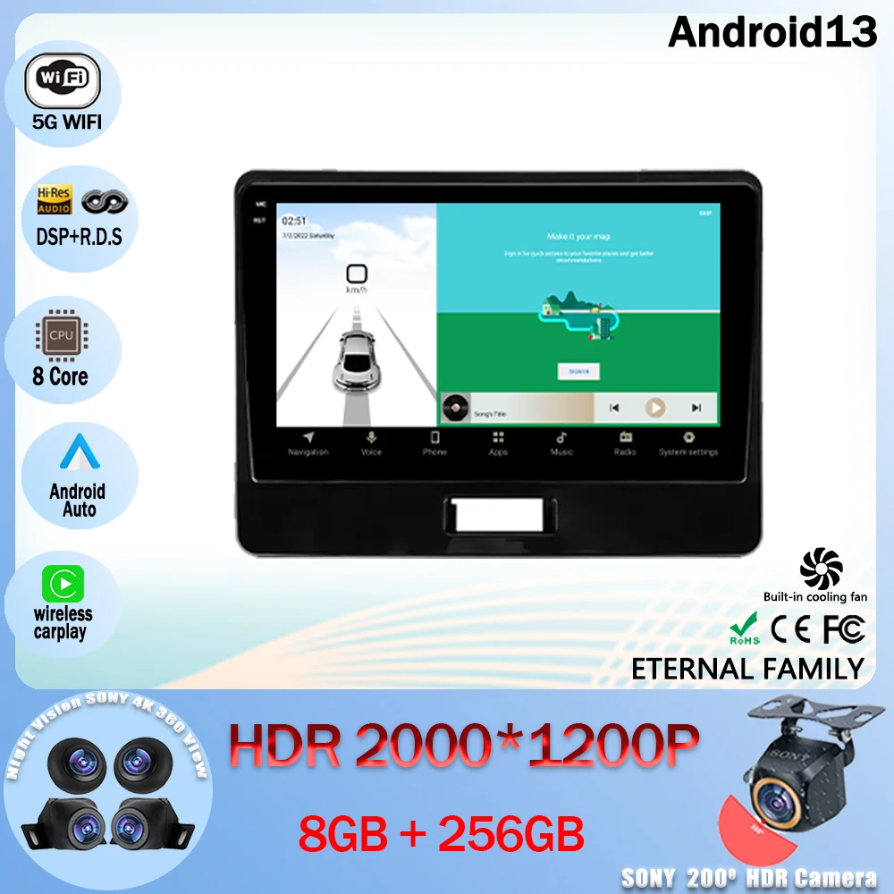 

Android 13 Car For Suzuki Wagon R 6 VI 2017 - 2021 Touch GPS Navigation for Car Video Smart Player 5G WIFI BT 4G LET No 2din DVD
