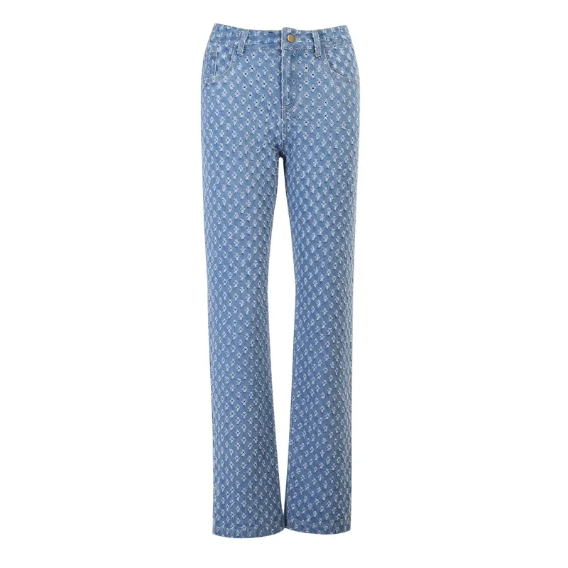 Fashion Spring Vintage Jeans Cargo Jean Casual Slim  High Waist Streetwear Winter Woman Denim Pencil Pants Casual Bottom