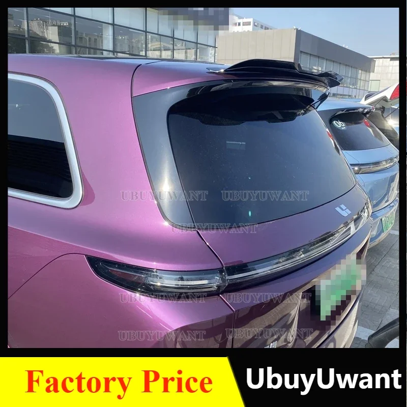 새로운 디자인 리어 루프 스포일러, Li Xiang L9 L8 L7 AIR PRO MAX 2022 + 스포일러, ABS 광택 블랙 자동차 테일 윙 장식