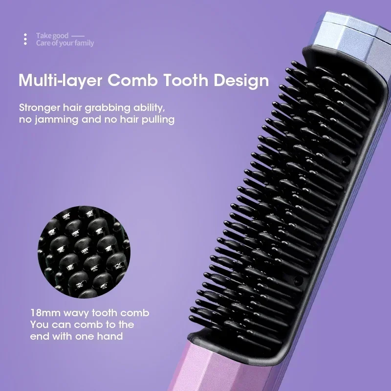 Electric Hair Brush Straightening Brush Hot Heating Comb Men Beard Hair Wigs Professional Straightener Curlers for Women