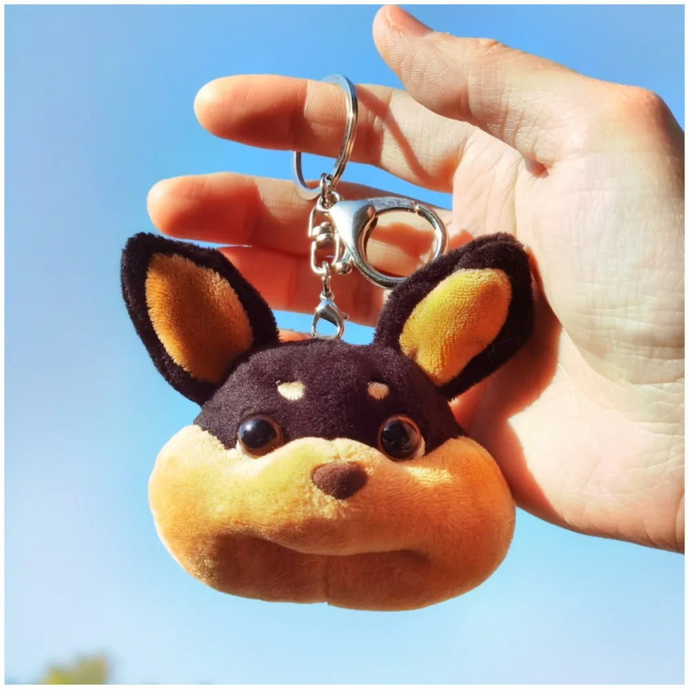 

PP Cotton Filling Plush Pendant New Creative Bee Stinging Dog Doll Keychain Soft Washable School Bag Pendant