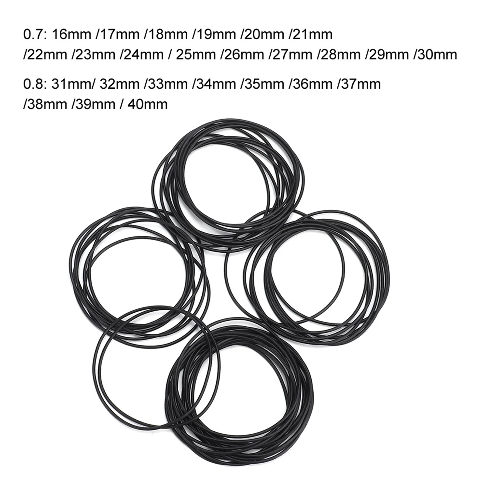 500-Piece O-Ring Watch Gasket Set – Durable Rubber Seals