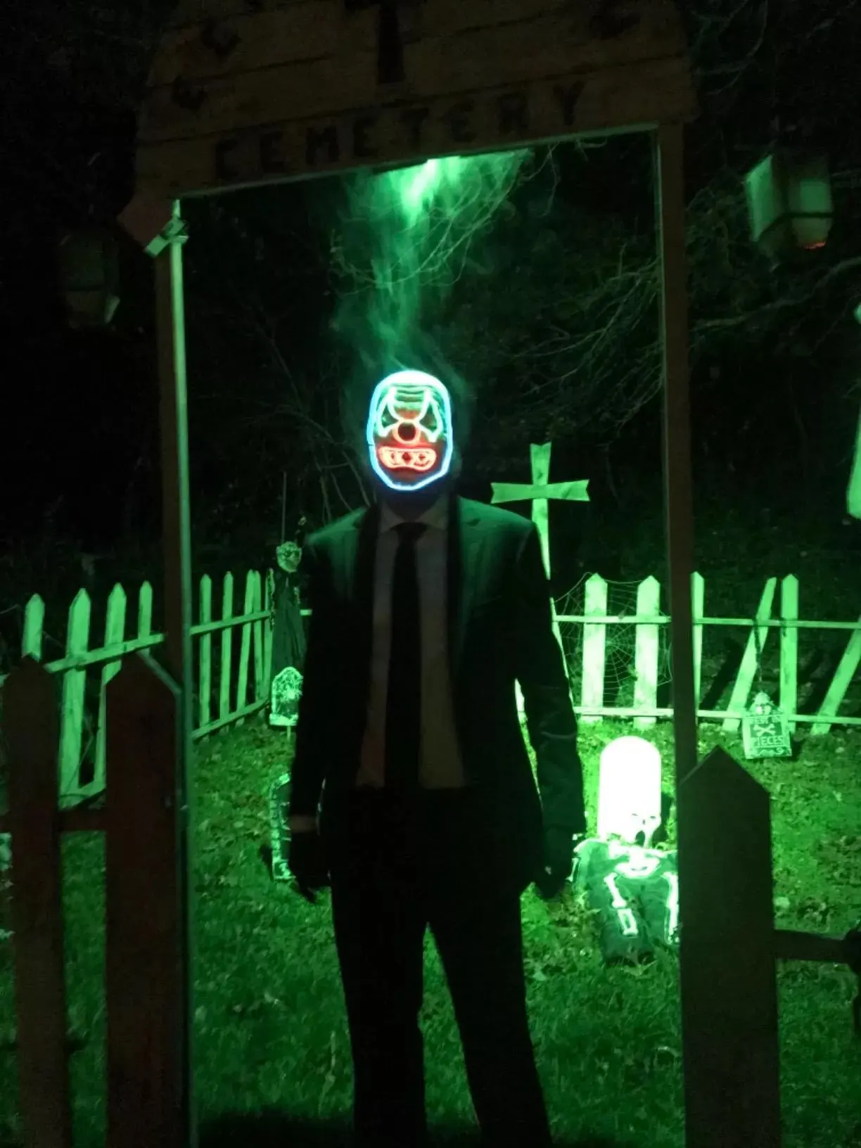 2022 neue Clown Maske Glowing LED Maske Halloween Horror Maske Party Karneval Neon Maskerade Club Requisiten photo review