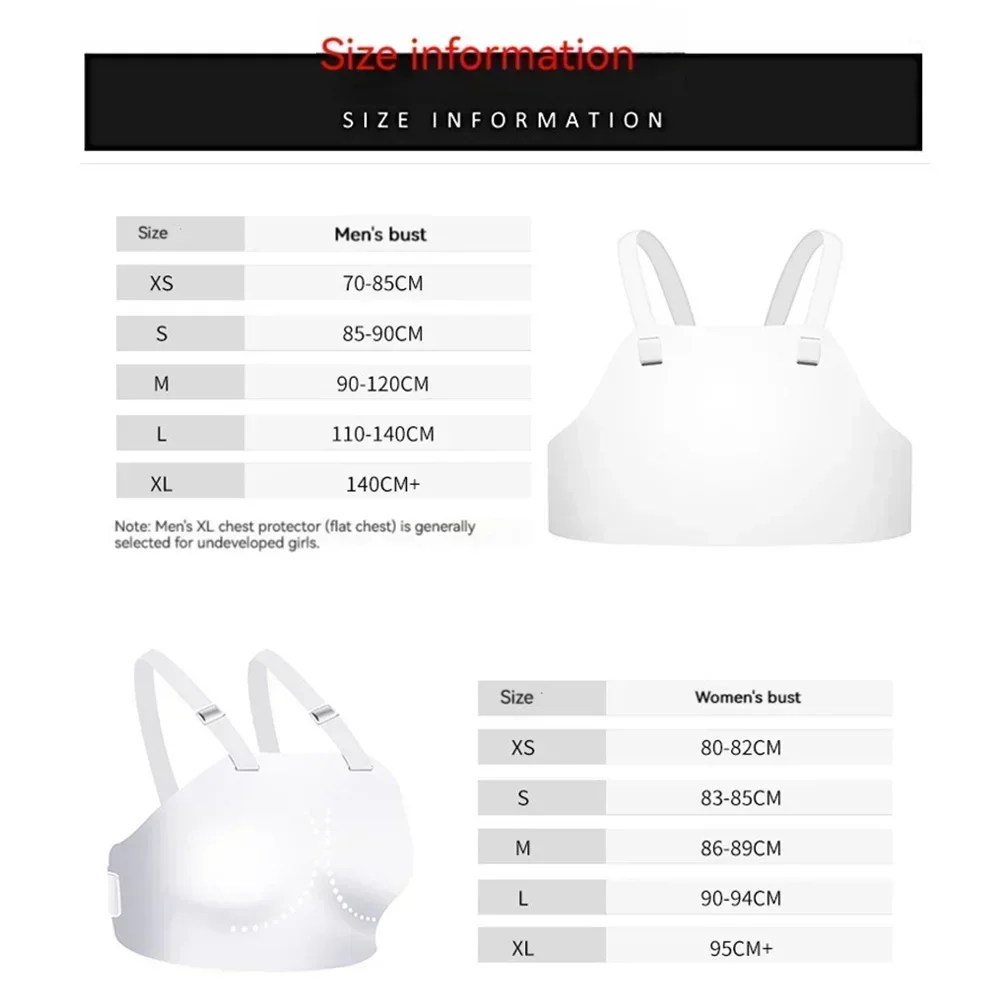 XS-XL Fencing Chest Protector For Men/Women Fencing Product Equipment Gear Plastic Chest Guard White Guard