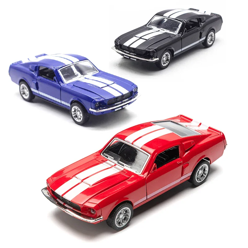 포드 셸비 머스탱 GT500 블루 5 인치 다이캐스트 모델 장난감, 경주용 자동차 선물, 1:32 체중계 1967