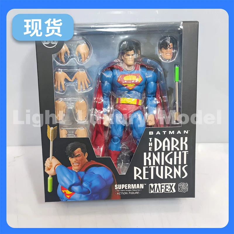 Genuine Mafex Dc No.161 The Dark Knight Returns Black Return Superman Action Figure Toy Gift Model Collection Hobby Toy