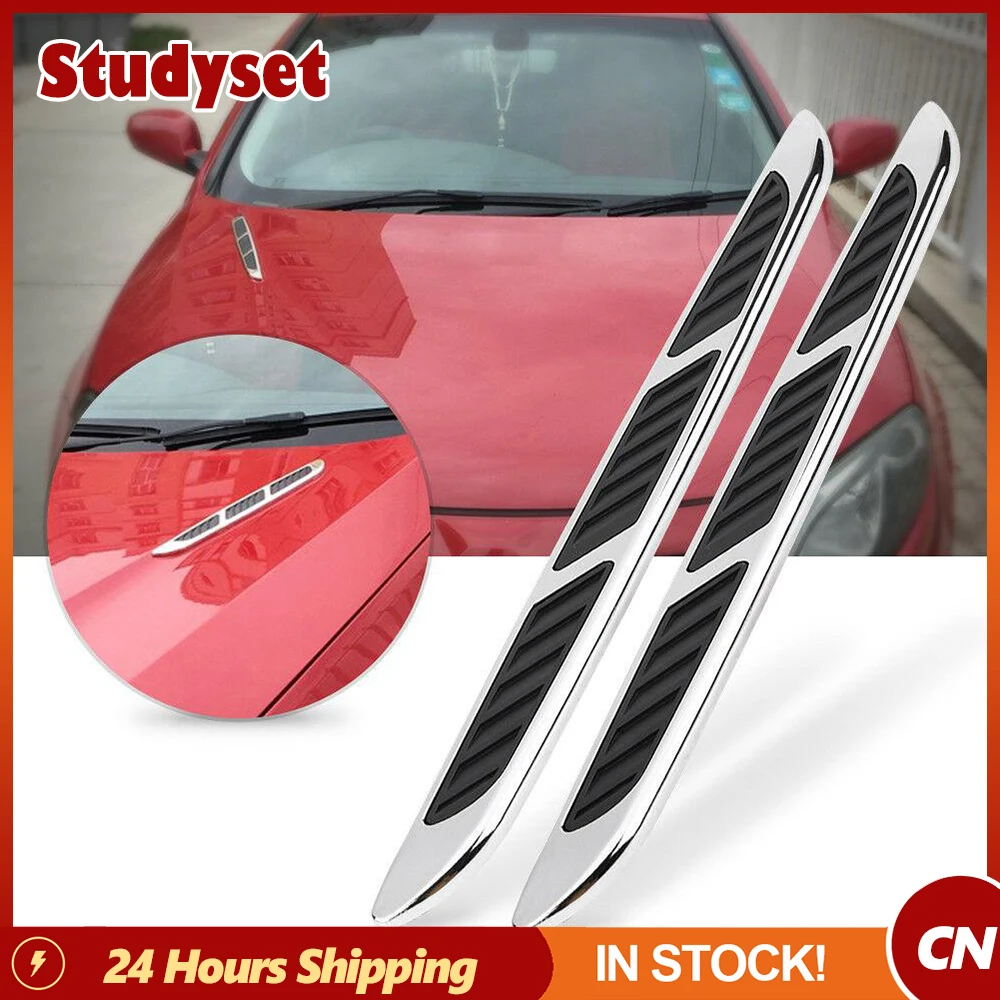 Car SUV Hood Stickers Exterior Hood Side Air Intake Flow Vent Cover