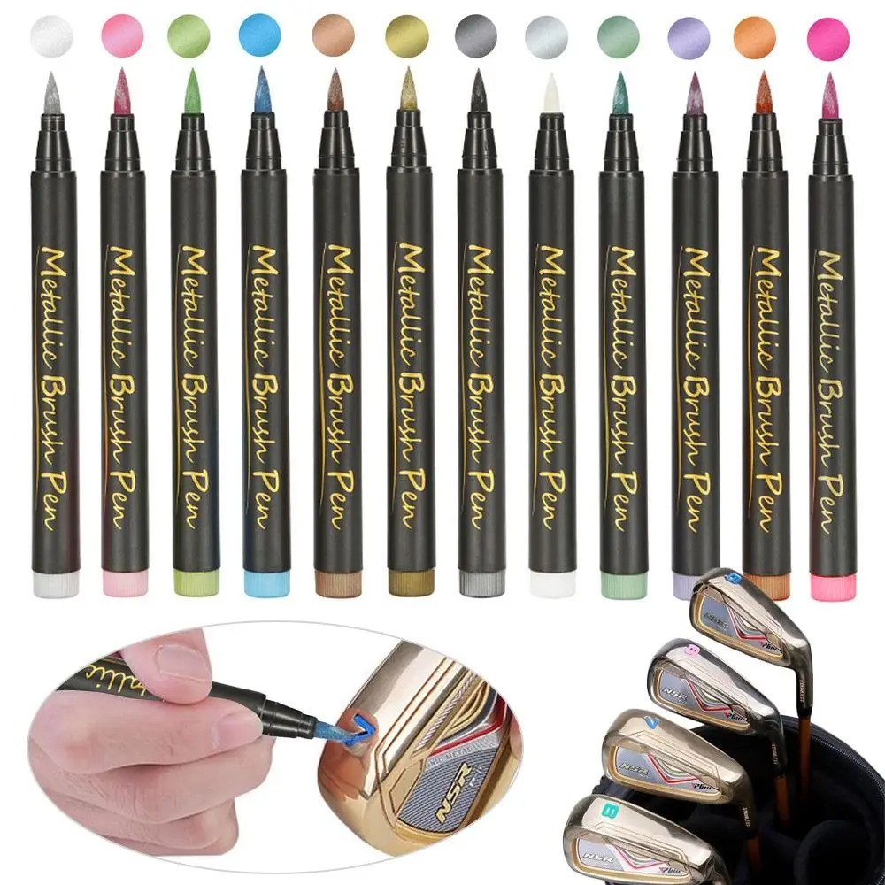 

12Pcs/Set Multicolor Waterproof Sunscreen Covering Power Golf Club Pen Ink Pen Color Changing Pen Acrylic Painter