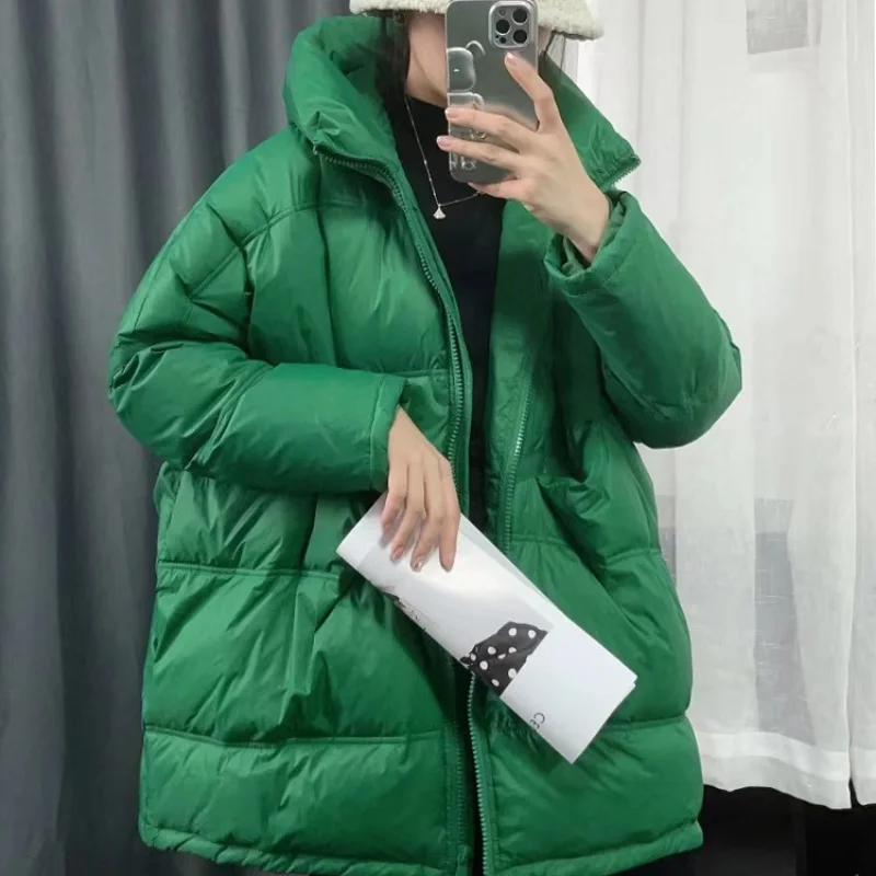 Women Loose Jacket with Hood Down Jacket 2024 Fall and
