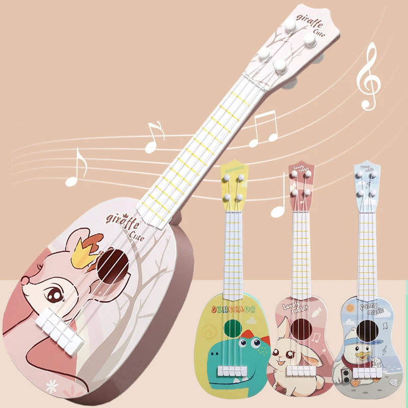 

Children's Simulation Guitar Ukulele Music Toy Mini Four-string Early Education Educational Musical Instrument Gifts