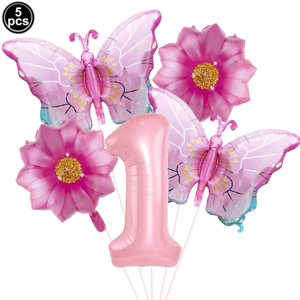 Colorful Butterfly Foil Balloon Set - Party & Event Decorations