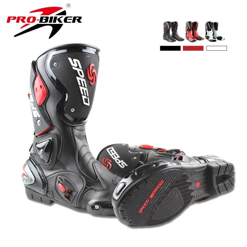 Riding Tribe Men's Motorcycle Racing Boots Mid-Calf Ankle Protective Gears Moto Motorbike Riding Shoes Foot Guards B1001