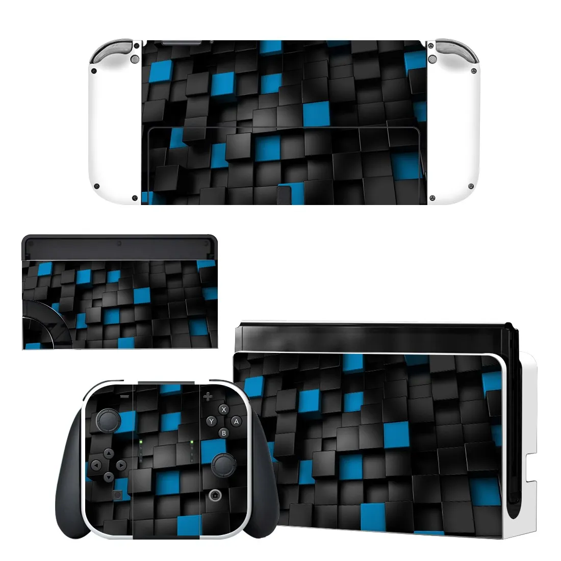 Full Body Protective Cover Skin Decal Compatible Nintendo Switch Oled Game Console Controller Decor 1set Starry Colorful Sticker 