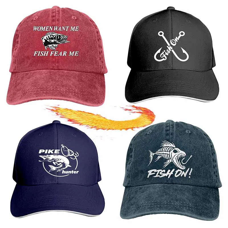 Women Want Me Fish Fear Me Washed Baseball Cap Trucker Hat Adult Unisex  Adjustable Dad Hat Summer Breathable Stretch Hats - AliExpress
